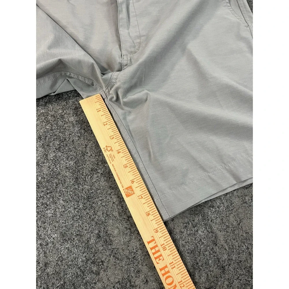 Faherty All Day Shorts Mens 38x9 Light Gray Casual Drawstring Chino Stretch